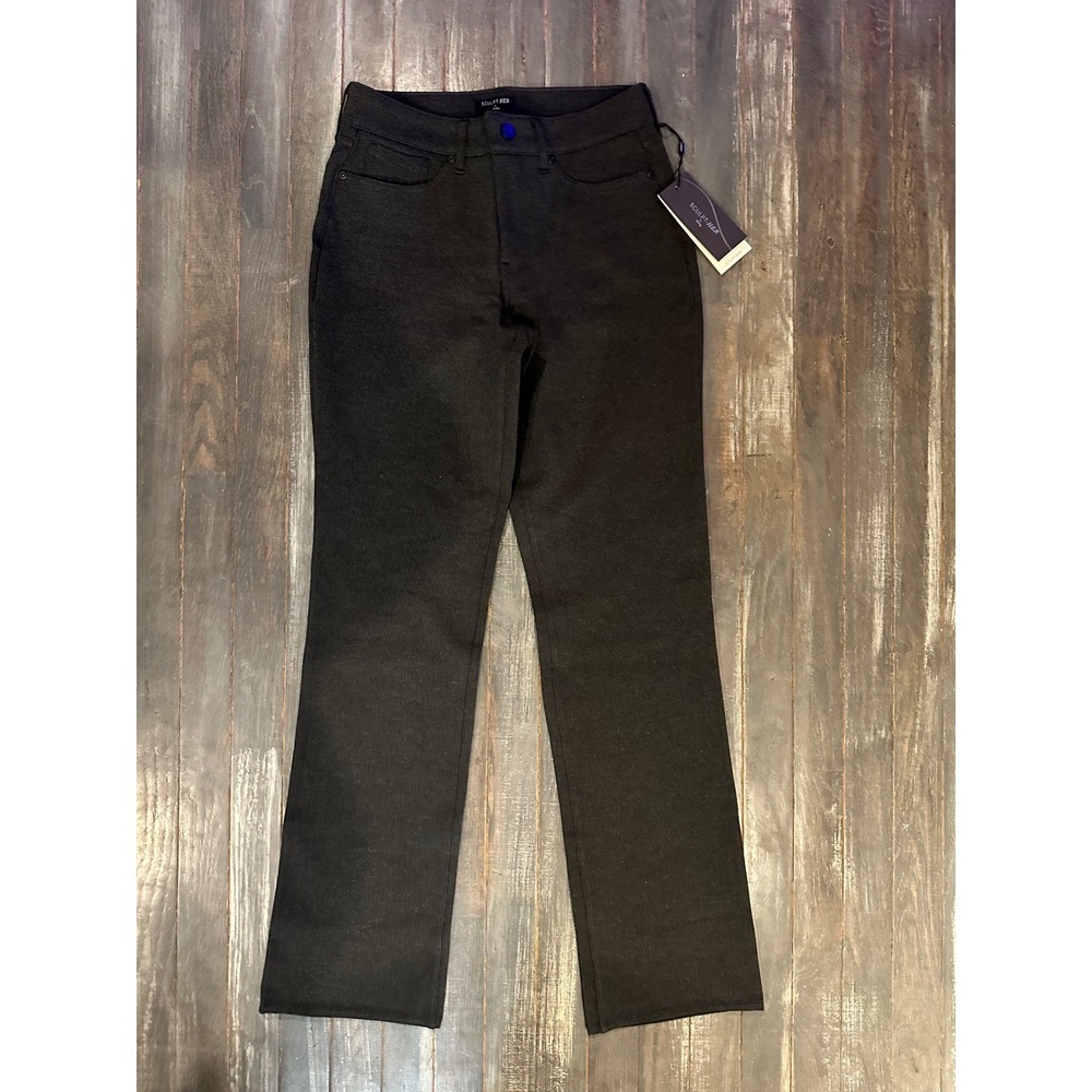 NYDJ Marilyn Straight Leg Pants Charcoal Heather Gray MCPPMS2299 Womens Size 6